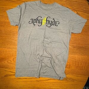 Gray Graphic Tee with Bold Design